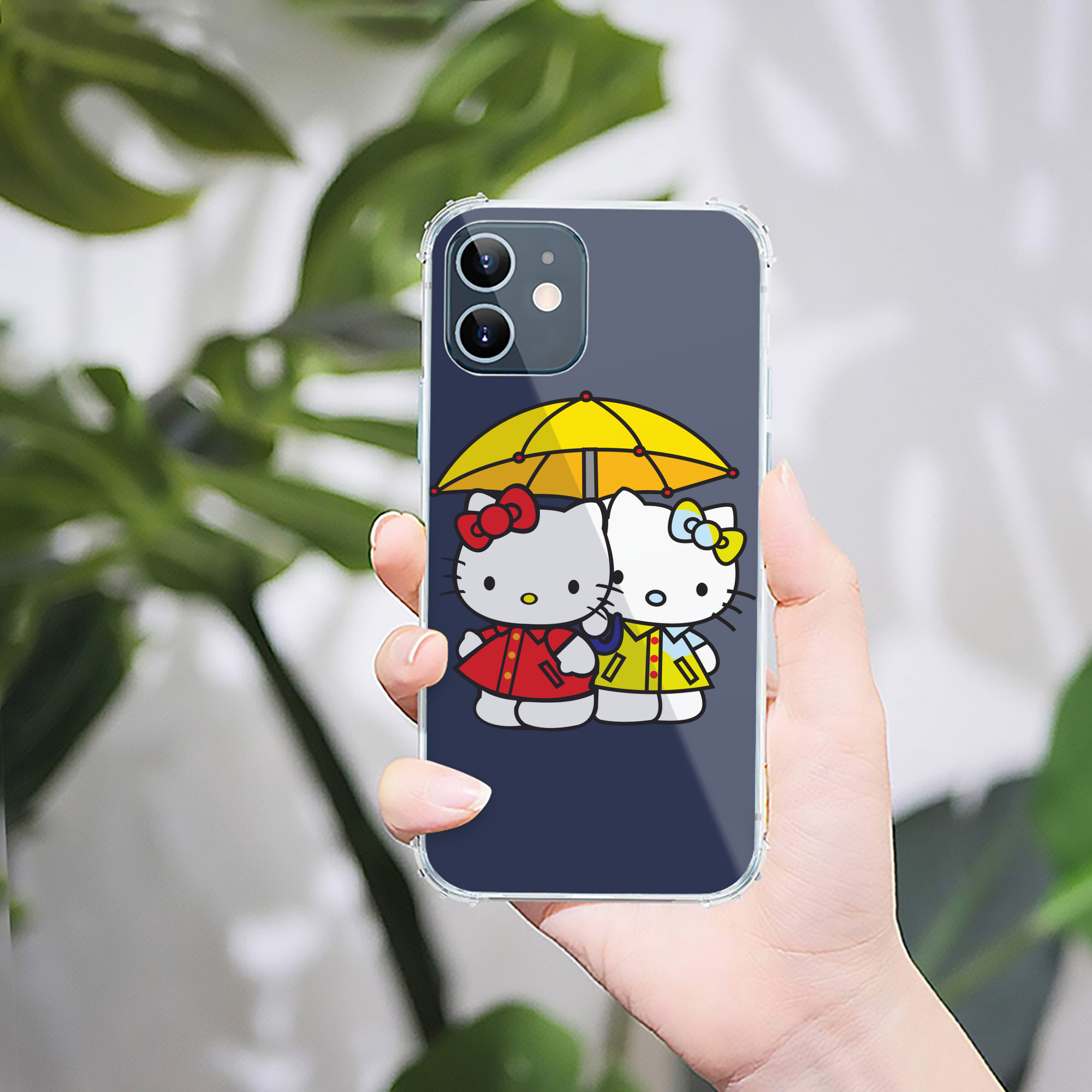 （画像用） Hello Kitty ハローキティ 【iPhone 12シリーズ対応】透明スマホケース（クリアソフトケース）